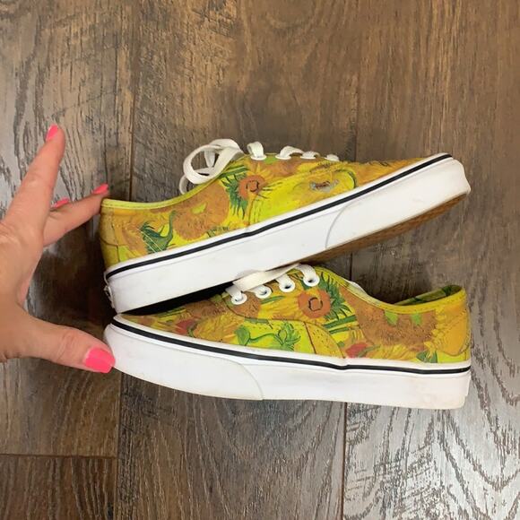 Vans Sunflower Vincent Van Gogh Yellow/Green Shoes - Picture 2 of 5